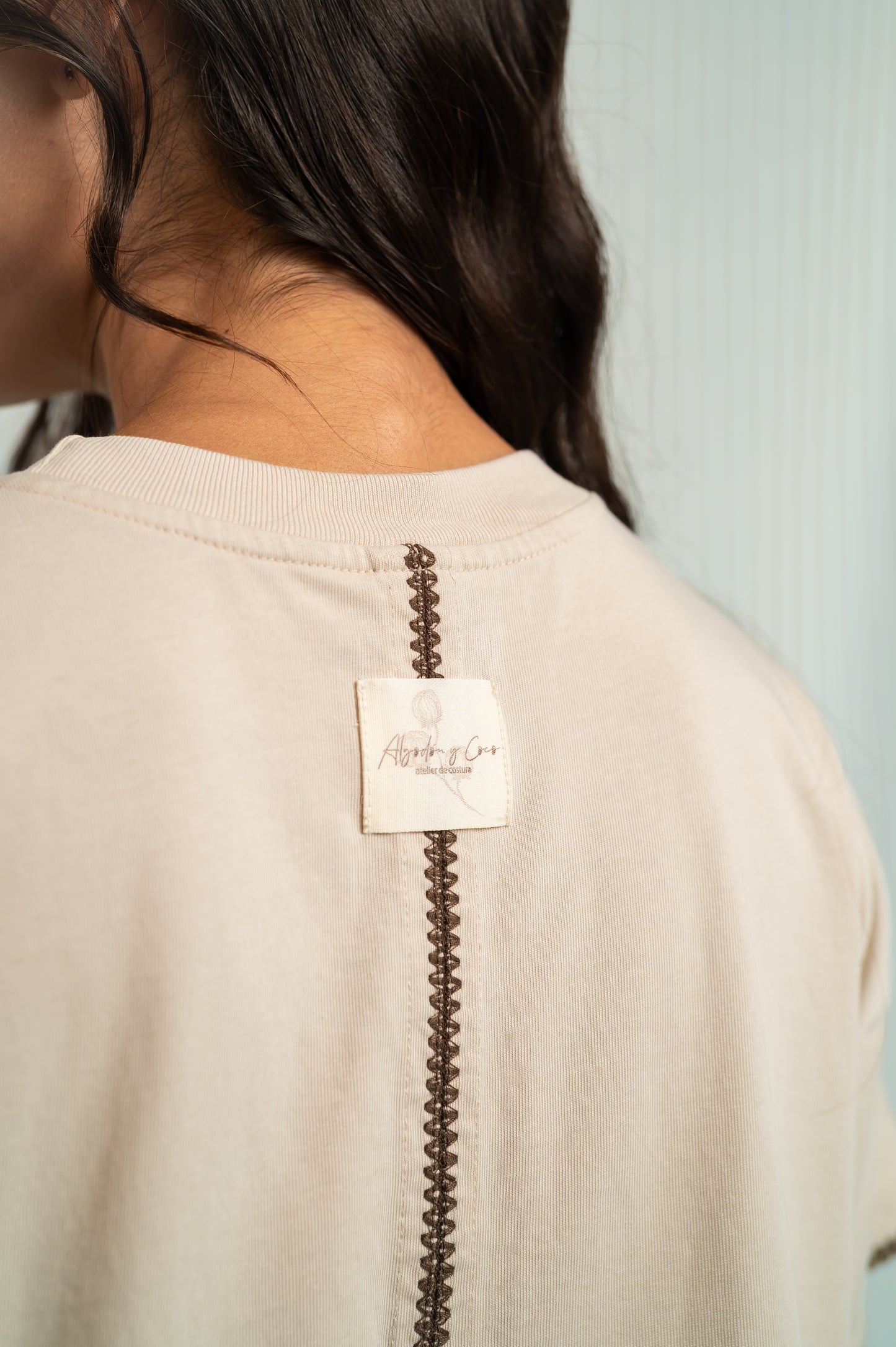 Camiseta Ciruela Beige