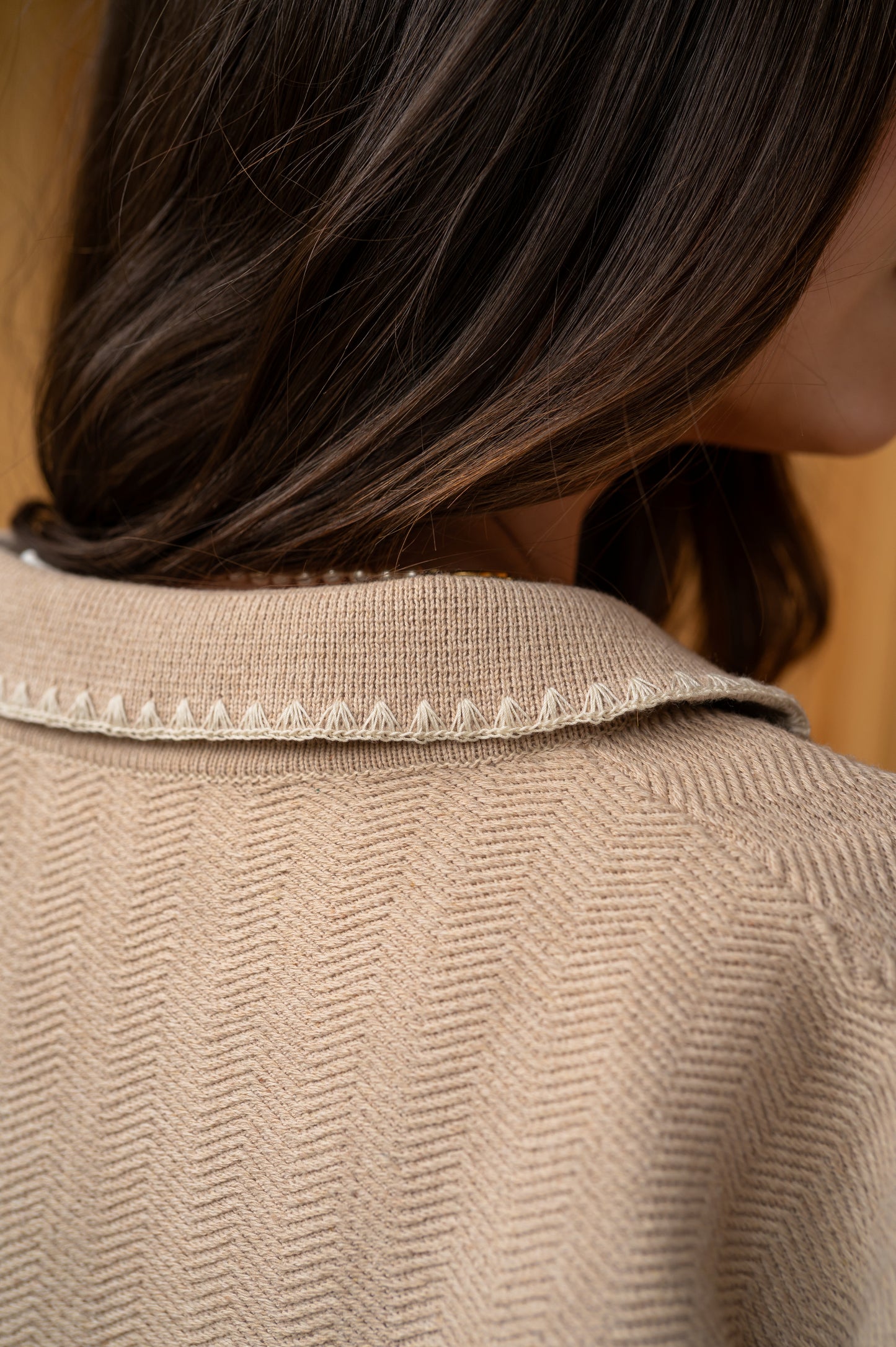 Cardigan Flor Granate Beige
