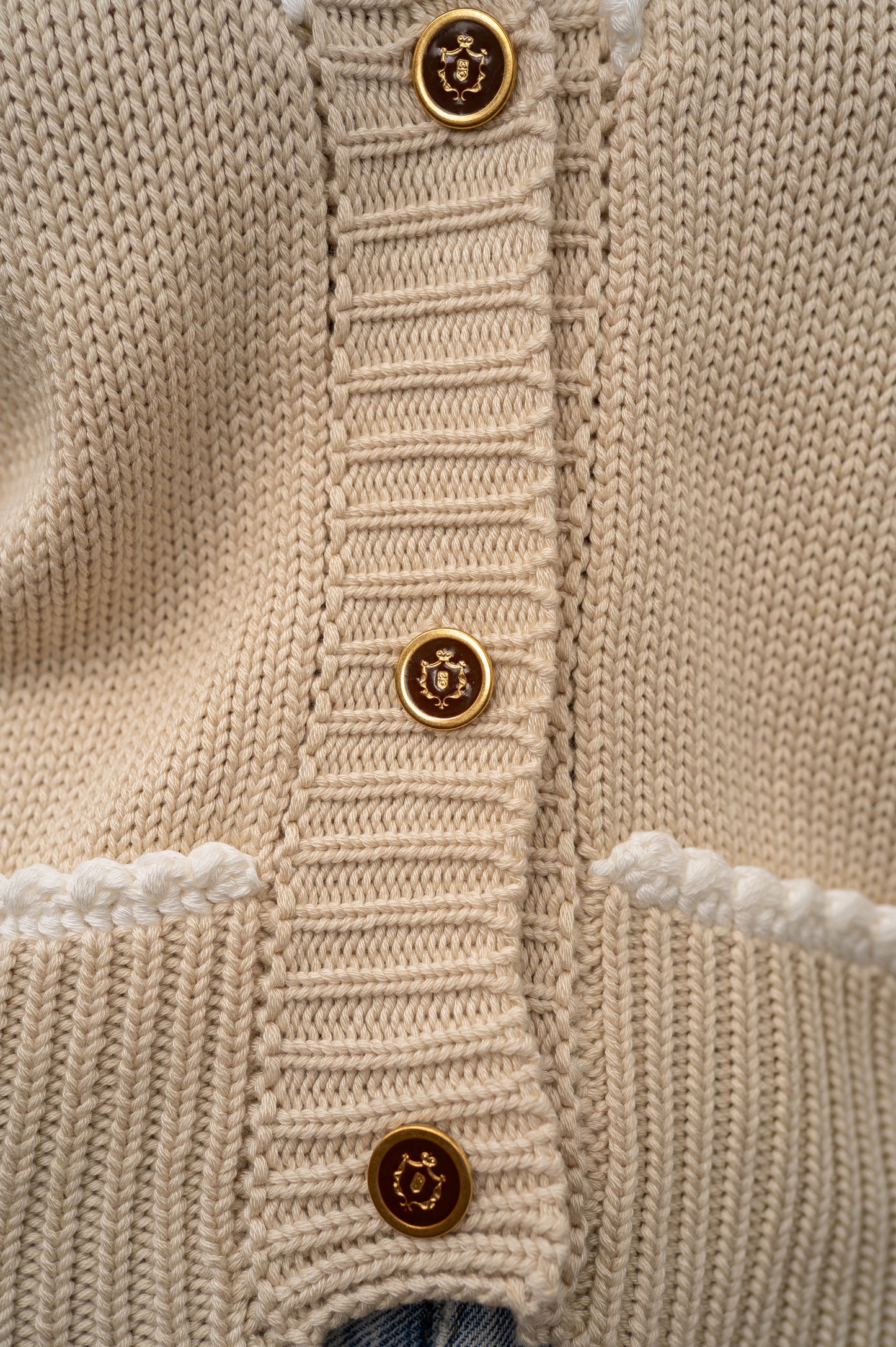 Cardigan Granate Beige