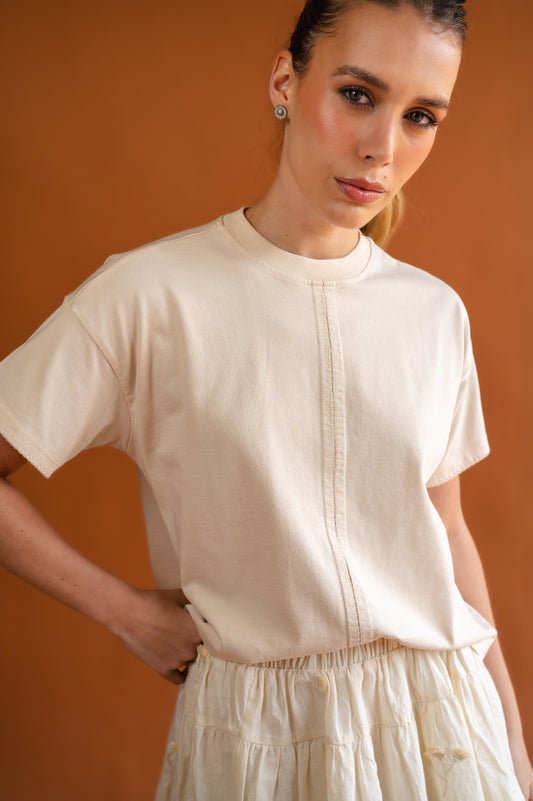 Camiseta Duna beige-marfil
