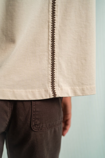 Camiseta Ciruela Beige