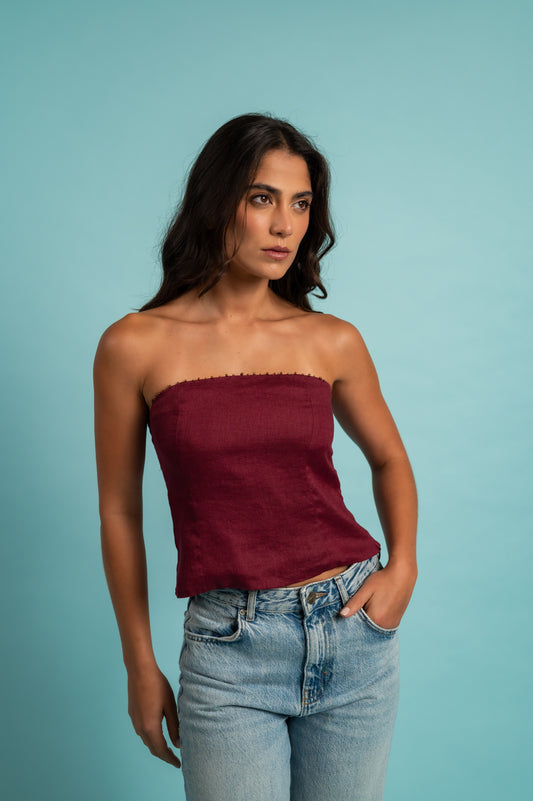 Camisa Pomelo vino