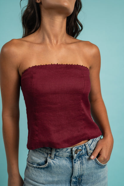 Camisa Pomelo vino