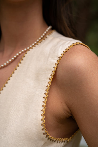 Chaleco lluvia de estrellas Beige