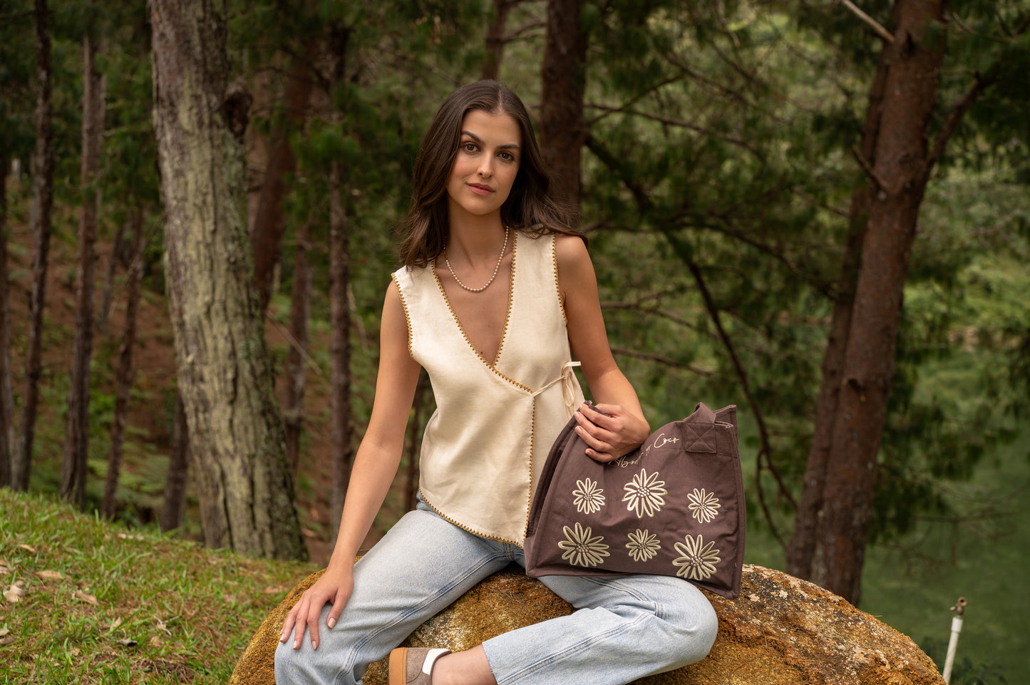 Chaleco lluvia de estrellas Beige