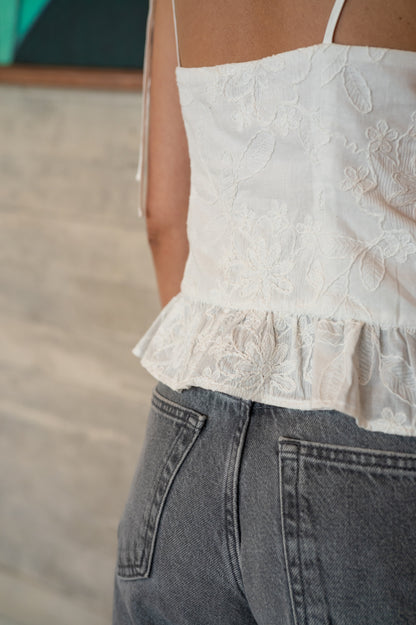 Camisa carbón Marfil