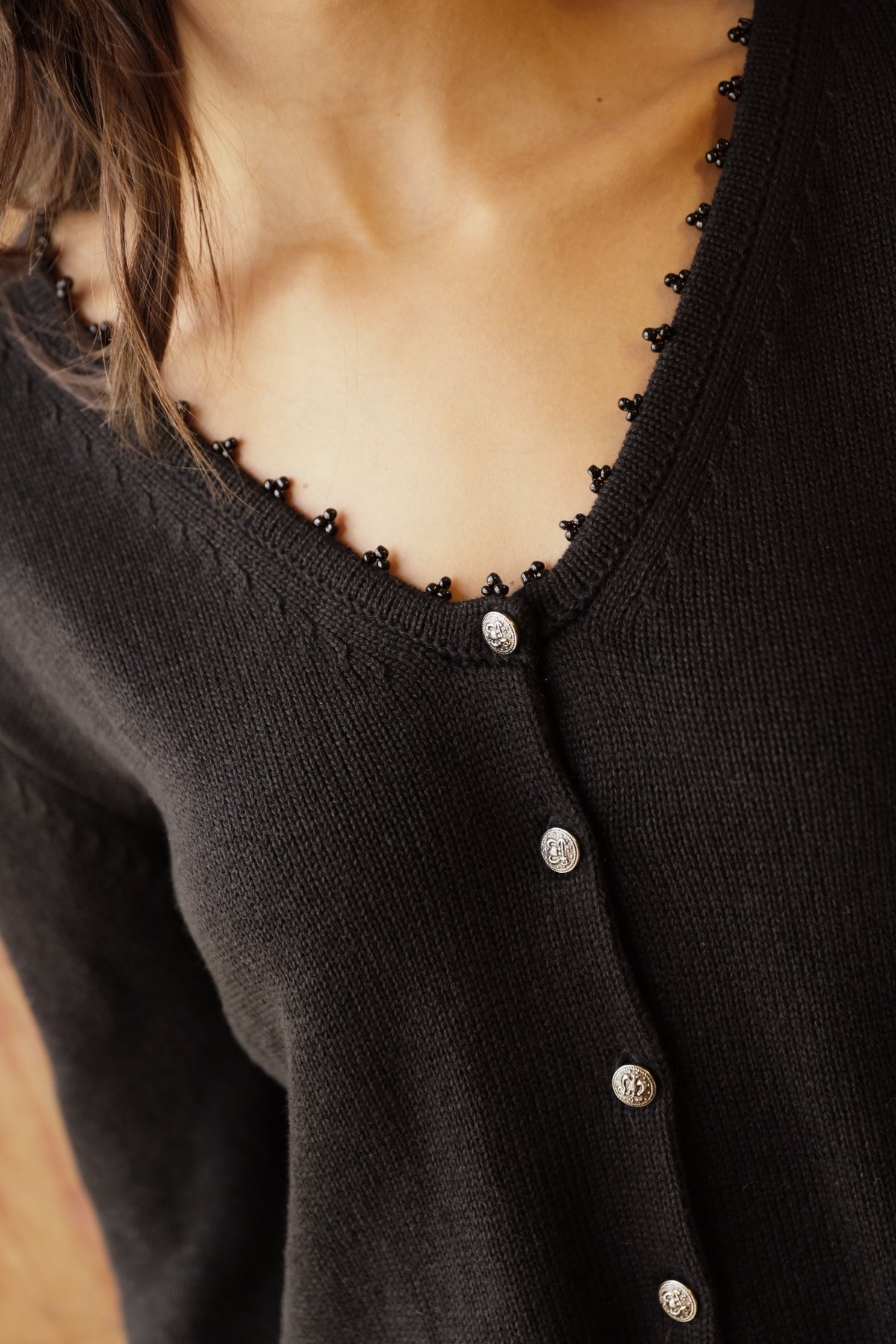 Cardigan Cerezo Negro