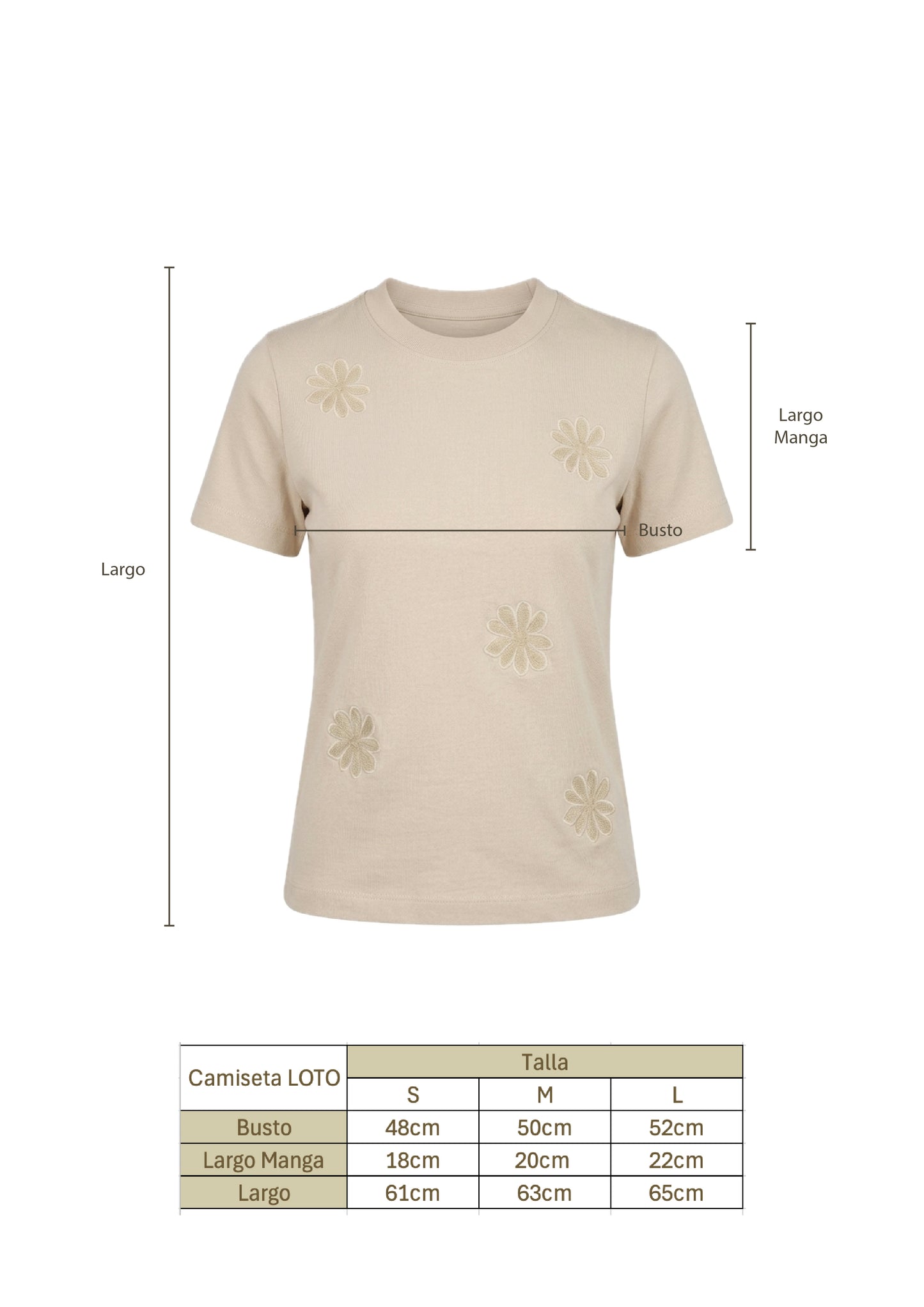 Camiseta Loto Beige