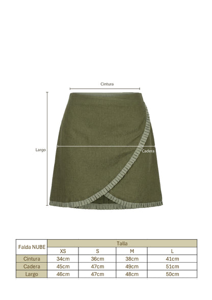 Falda nube verde