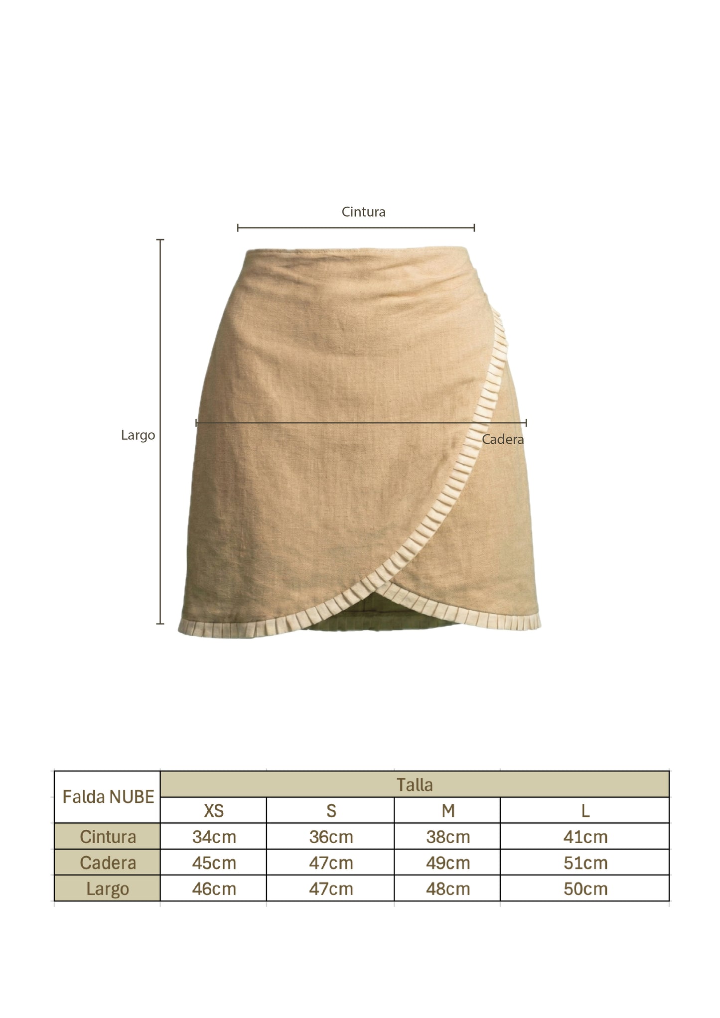 Falda nube beige