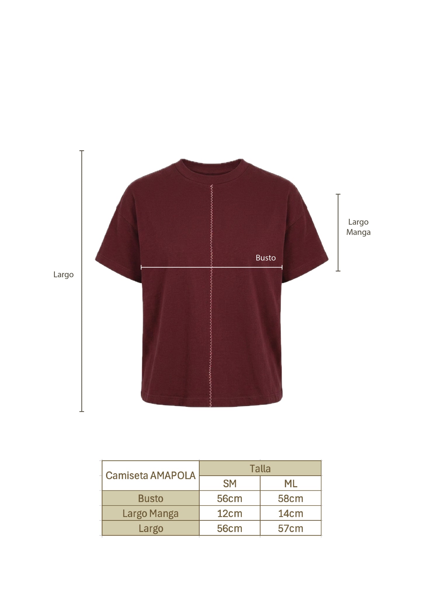 Camiseta Amapola Vino