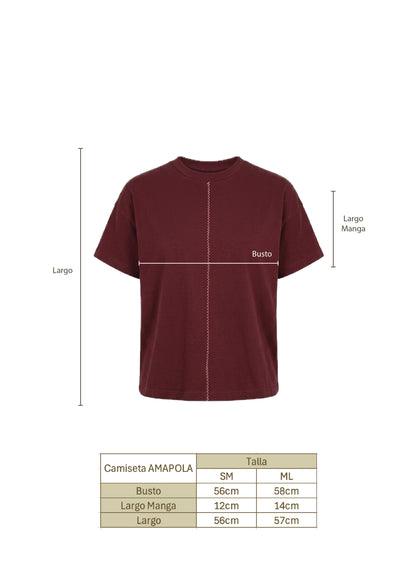 Camiseta Amapola Vino